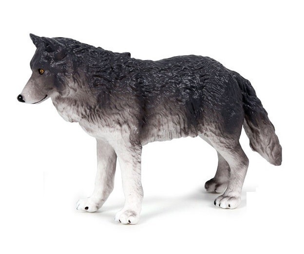 Gray Wolf Wild Animal Toy PVC Action Figure Kids Toys Party Gifts