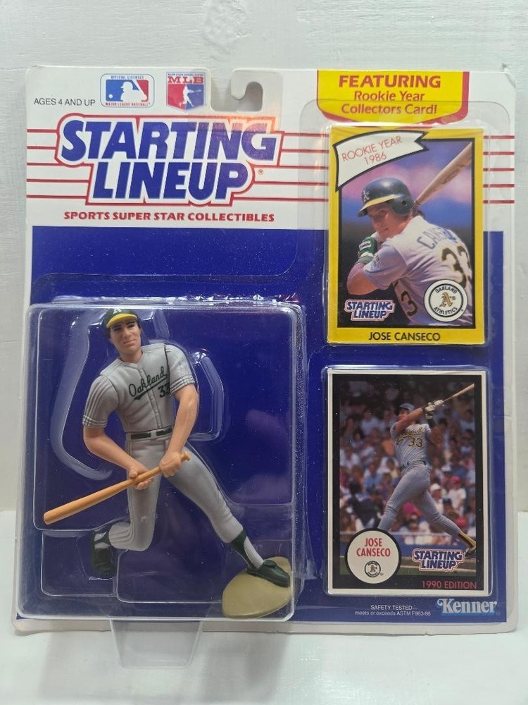 1990 Kenner Starting Lineup JOSE CANSECO OAKLAND ATHLETICS FREE SHIPPING NIP