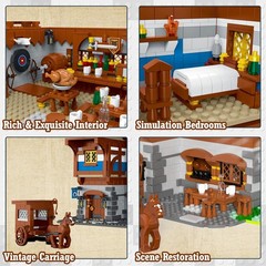 JMBricklayer Medieval 30108 House Building Sets for Adults – Creative Tavern…