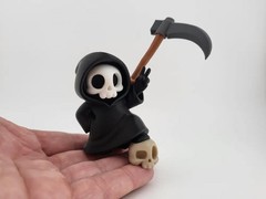 Peace Out Grim Reaper Skeleton Figure – Funny Macabre Desk Decor