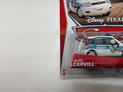 DISNEY PIXAR CARS WORLD GRAND PRIX ALEX CARVILL COLLECTOR NO. 17/17
