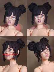 1:6 1:12 1:18 Cyber girl Women Head Sculpt For 12″ 6″ 3.75″Action Figure Body