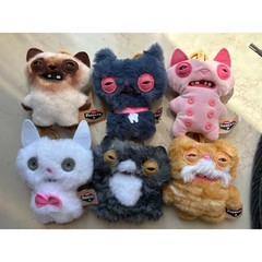 Fuggler Dark Alley Night Cat Plush Toy Keychain Blind Box Charm 3.9in Gift
