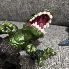 Mattel 1996 T-Bone GREEN T-Rex TRIBAL and SPIKE TRICERATOPS Extreme Dinosaurs