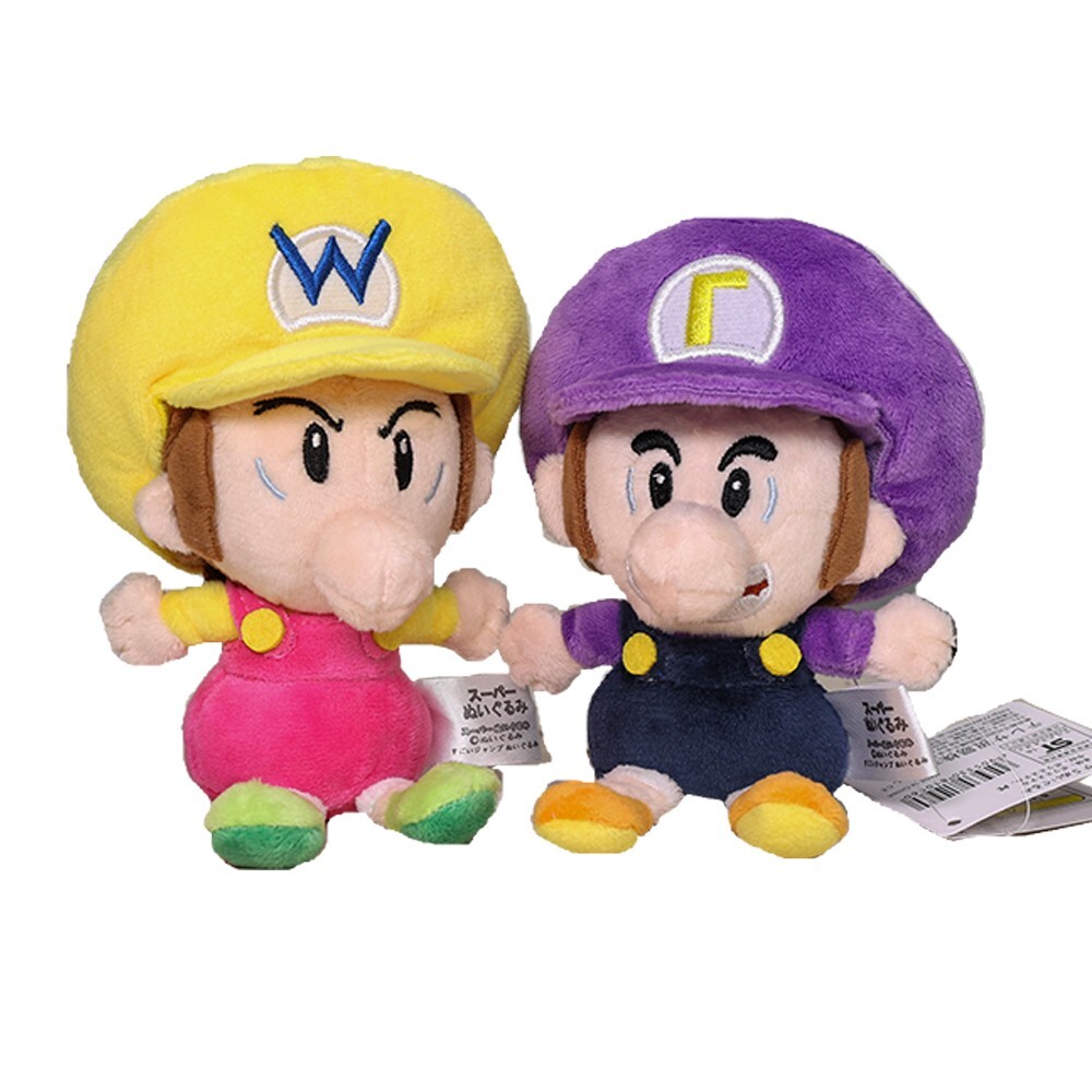 2X Baby Wario Waluigi Super Mario Bros Plush Toy Stuffed Animal Figure Doll 6″