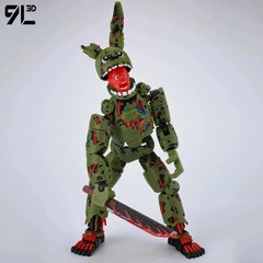 FNAF 3D Printed Freddy Springtrap Action Figure 14cm Poseable Titan13 Toy