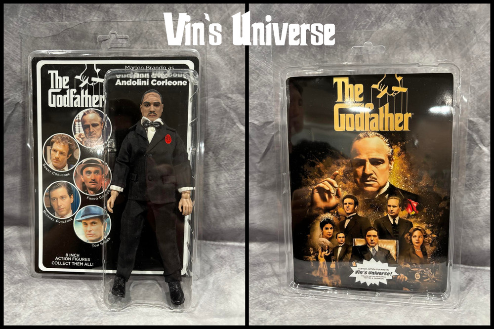 Custom 8″ Mego Marlon Brando Don Vito Corleone the Godfather Action Figure