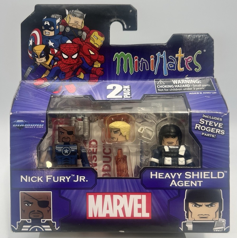 Marvel Minimates Nick Fury Jr & Heavy SHIELD Agent 2-Pack Series 51 Unopened