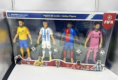 FIFA Lionel Messi Neymar Jr Lamine Yamal Julian Alvarez 4-Pack Figures Set NEW