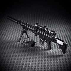 1:12 SCAR Sniper Rifle Weapon For G.I. Joe Classified Action Figures GA2O8A BK