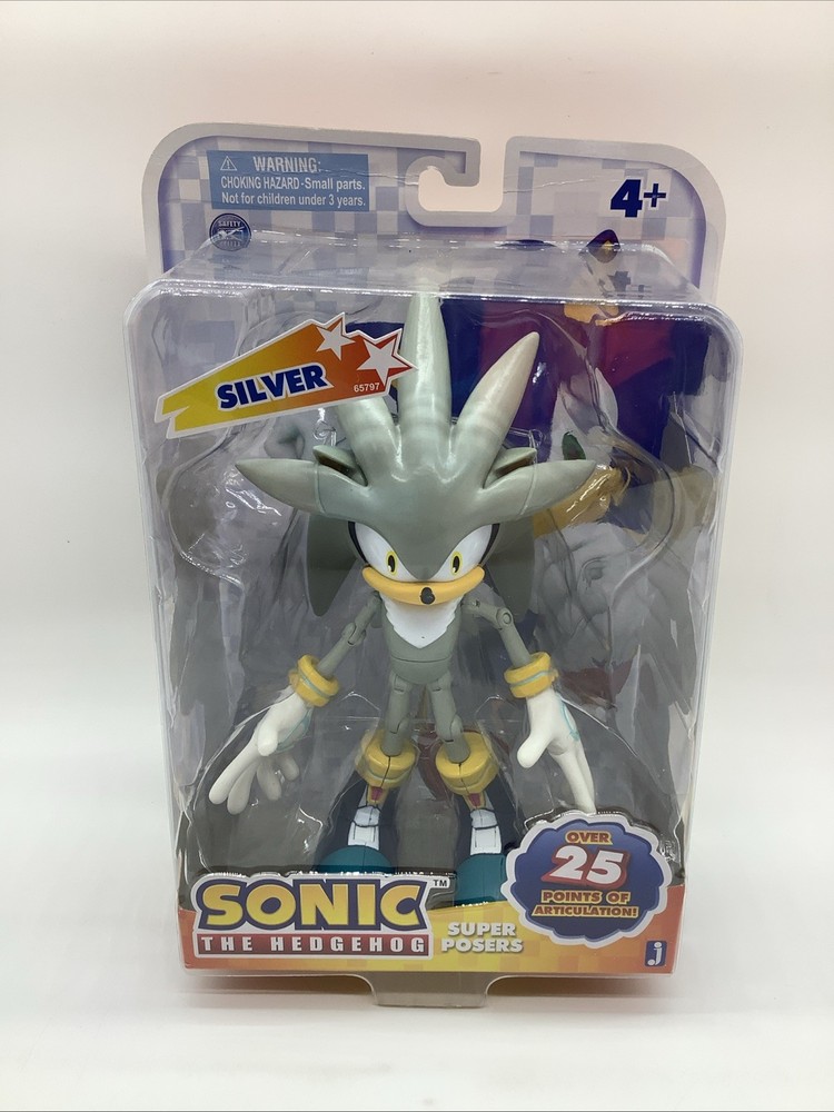 Sonic The Hedgehog Super Posers Silver 6in. Figure Jazwares NIDP