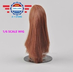KUMIK 1/6 scale BURGUNDY Hair Wig for 12” Female Figure Doll