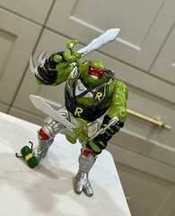 TMNT Jim Lee’s Raphael Raph Ninja Turtle Figure + Extras 1995 Playmates *Damaged