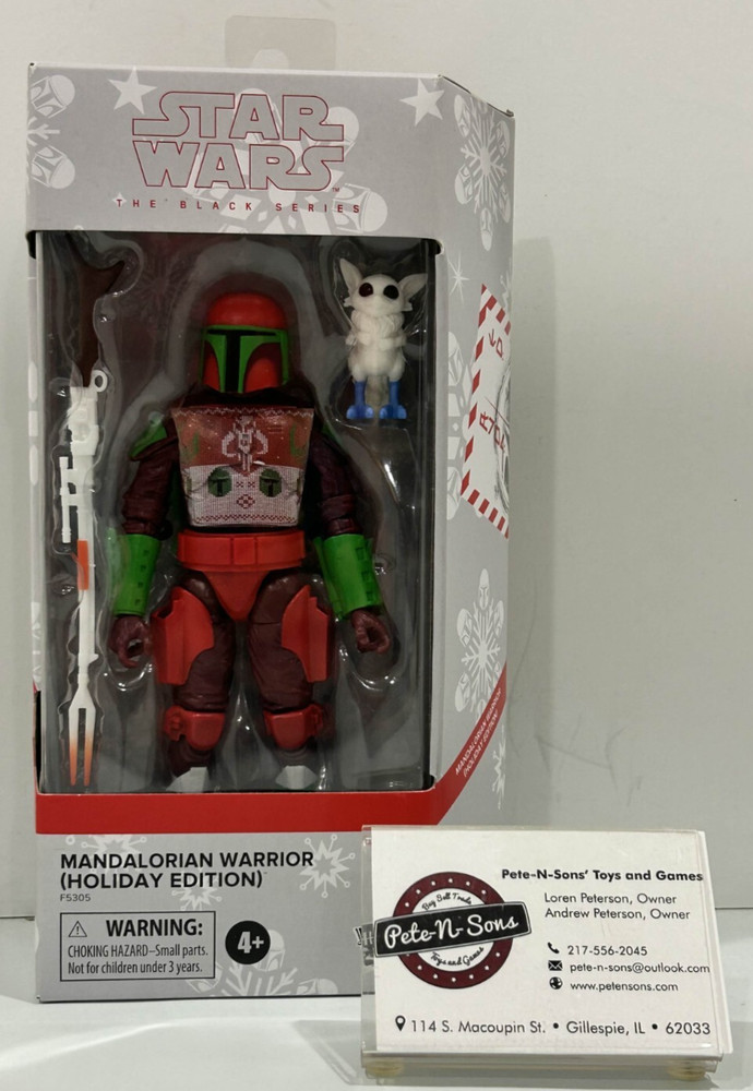 2021 Star Wars Black Series Mandalorian Warrior Holiday Edition Action Figure