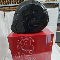 BLACK Autoking Iron Man Helmet MK5 Voice-controlled Mask Transform Cosplay Prop