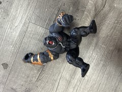 Black Gorilla Action Figure Toy Gold Armor Chains Red Eyes 7″ Collectible