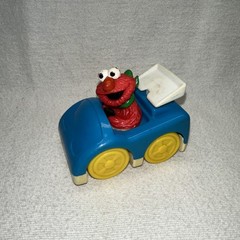 Vintage Sesame Street ELMO Blue Race Car Tyco Jim Hanson 1993 Play Time