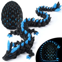3D Printed Dragon Egg Toy with Glow in The Dark, Articulated Easter 3D Printe…