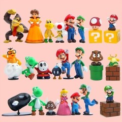 28Pcs Super Mario Bros Toy Mini Action Figures Super Mary Princess Mushroom