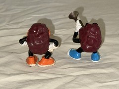 Set Of 7 Miniature Poseable California Raisins Figures 1988 Promotional