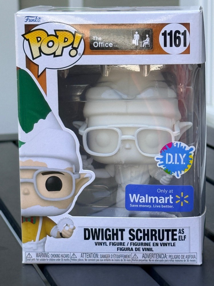 Funko Dwight Schrute as Elf The Office TV Show DIY Unpainted Pop! #1161 Walmart