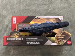 Jurassic World Rebirth Gigantic Thrashers Purussaurus Dinosaur Dual Attack JGB94