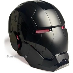 2025 Iron Man MK5 1:1 Helmet Wearable Voice-control Mask Cosplay Black AUTOKING