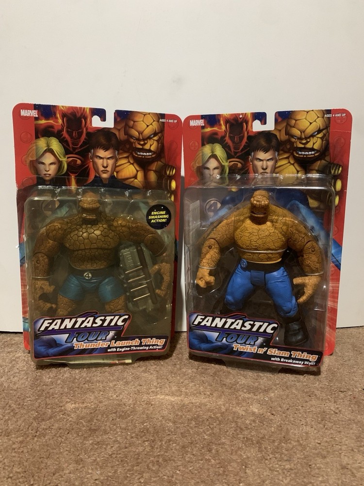 Fantastic Four Lot Of 2 Thunder Launch Thing & Twist N Slam Thing!