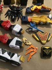 Power Rangers Super Samurai Megazord Lot Bandai Zord Builder Gigazord Parts