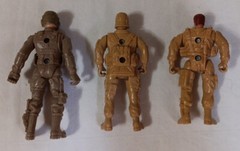 3 Military Soldiers Action Figures 4″ Tan Brown Children’s Toy No Accessories