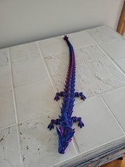 24″ Crystal Articulated Dragon 3D Printed – Saber3D