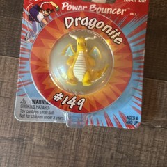 1999 Hasbro TOMY Pokemon Power Bouncer Ball Dragonite #149 Package Damage