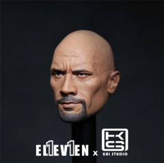 EK01B: Eleven x Kai Studio 1/6 Dwayne Johnson Rock head (beard) for 12″ figure