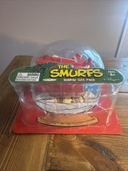 The Smurfs Holiday Gift Pack~Papa Smurfette Jokey Sleigh Figures Christmas Santa