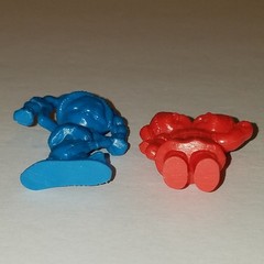 Garbage Pail Kids 1986 Topps Blue Thin Lynn & Red Double Heather Mini Figure VTG