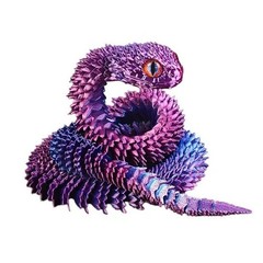 3D Printed Snake Articulated Viper Fidget Decor Toy Office Desk Toys Cobra