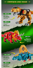 Miniforce Dinoid Emperor EX & Rex Kaiser Black Set Transforming Robot Korea
