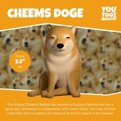 Youtooz Cheems Doge Figure, 3.5 Inch Cheems Doge Figure, Internet Famous