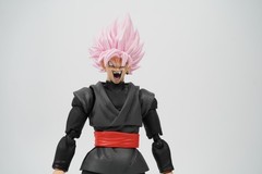 DL Custom SH Figuarts Goku Black 1/12 Matte Pink 2 Bodies Custom Figure