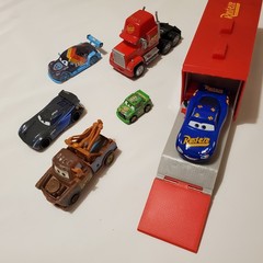 Diecast Disney Pixar Cars McQueen Mack Hauler Truck 95 Kids Toy Car Lot Set Film