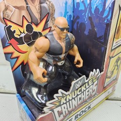 Mattel WWE Knuckle Crunchers The Rock 2024 3″ Adjustable Action Figure
