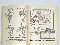 BLUE’S CLUES SUPER COLORING & ACTIVITY BOOK , BLUES BIRTHDAY , FROM 1998,