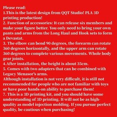 PLA 3D DIY Release All Members Upgrade Kit for Studio Series SS86 Devastator-