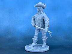 Musketeer Soldiers. Scale Miniature Resin Model for Collectors 40mm