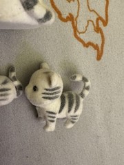 Puppy in my Pocket Jungle WHITE TIGER Figure + 3 Babies 2007 MEG