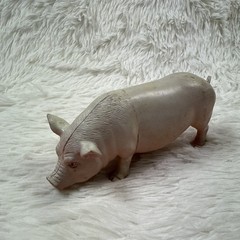 Vintage 1986 Imperial Toys Pig Hog Figure Hong Kong Plastic Farm Animal Toy