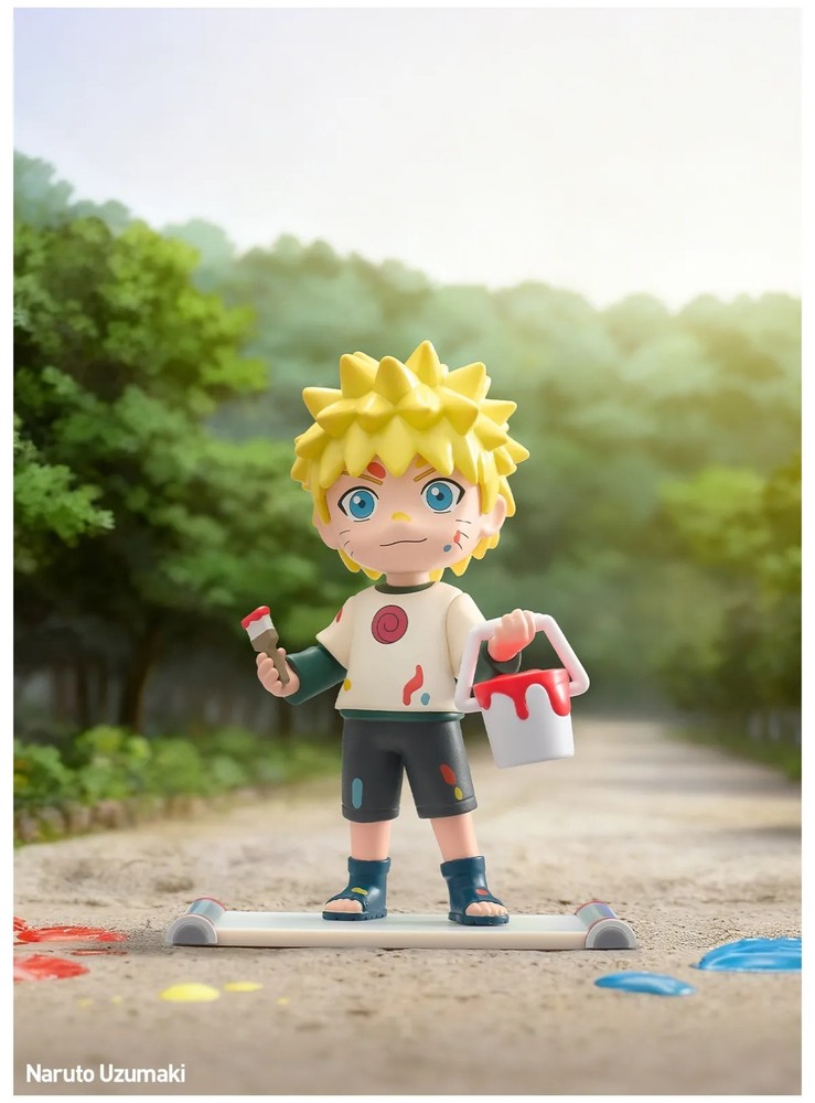 POP MART Naruto Shippuden Childhood Series Confirm Figure Sealed Bag in Open Box