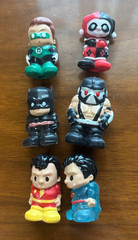 Ooshies DC Comic Super Hero Pencil Toppers Lot Of 6 – Batman – Superman – Bane