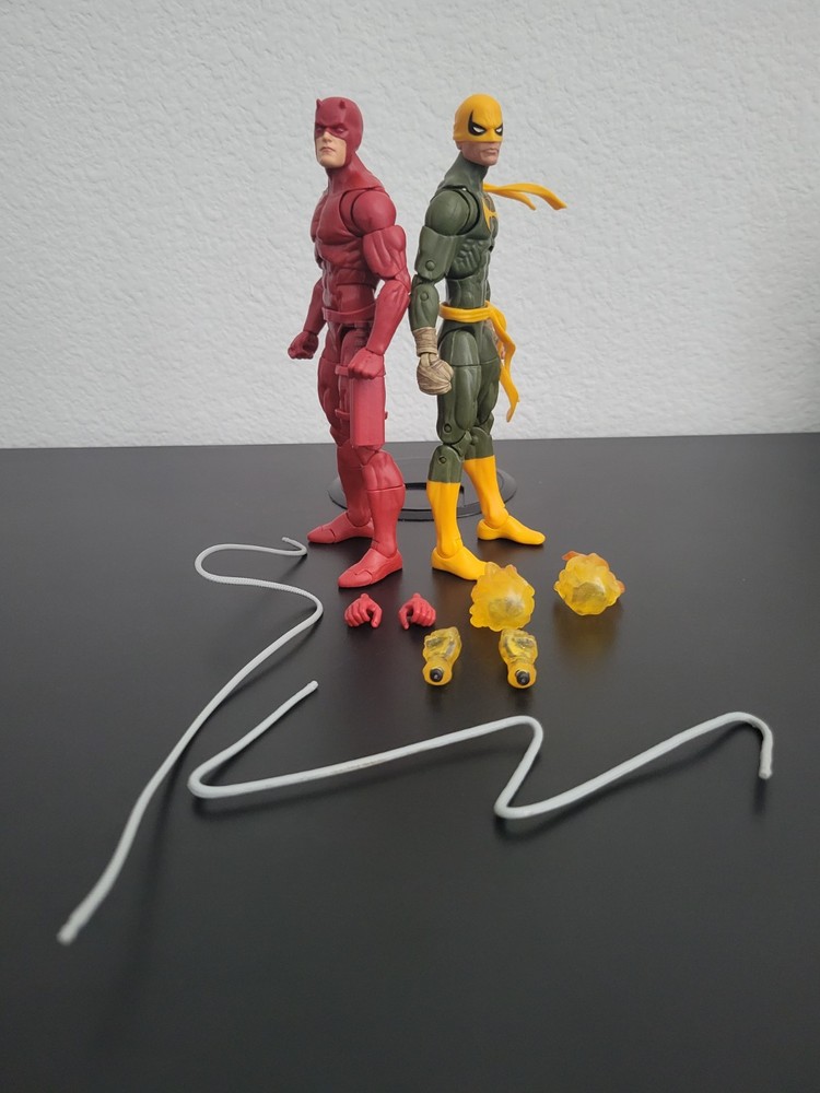 Marvel Legends Daredevil from 3 Pack and Iron Fist from Dormammu BAF Wave Lot