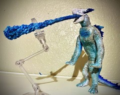Custom Painted Skar King And Shimo Playmates Figures With Custom Beam Effect.